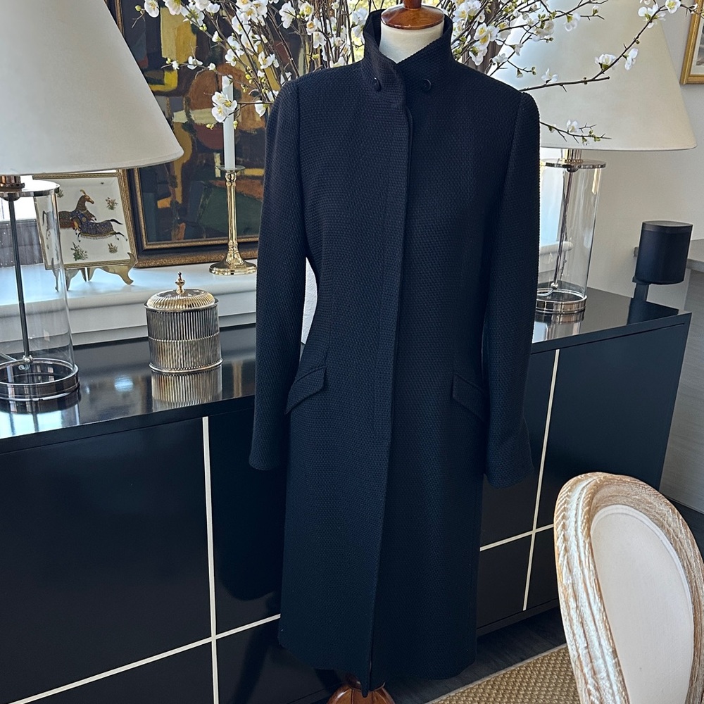 Giorgio Armani Collection Woven Wool Coat Size 44/M